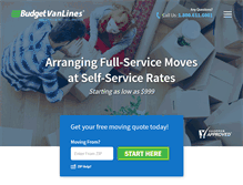 Tablet Screenshot of budgetvanlines.com